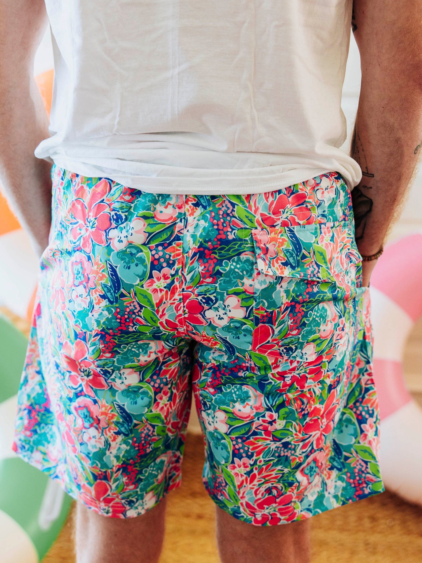 Men's Swim Trunks - Hawaiian Blooms