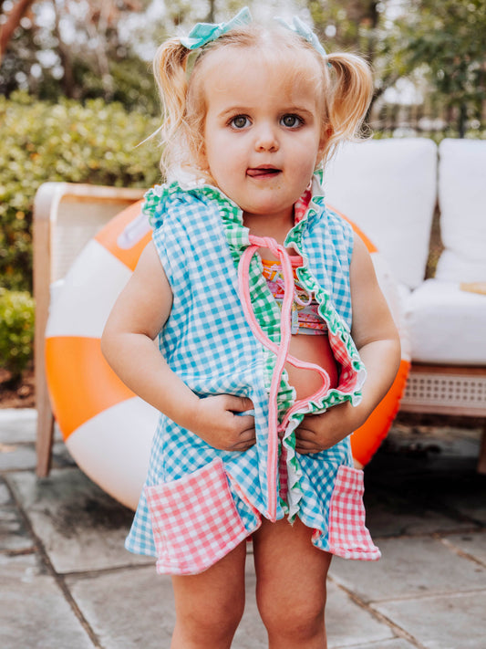 Terry Cover Up - Spring Gingham Mix