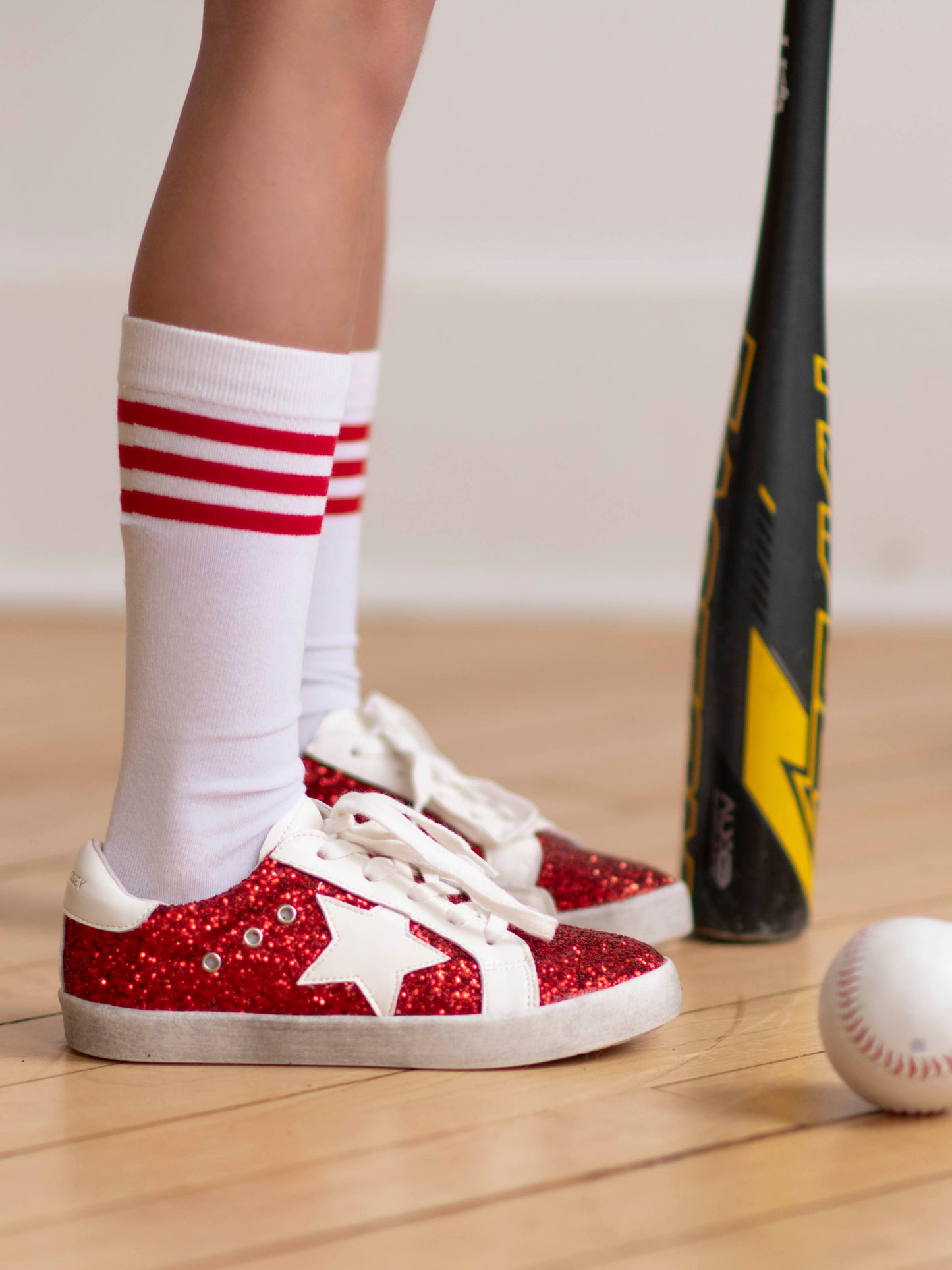 SweetHoney Sneakers - Red Sparkle