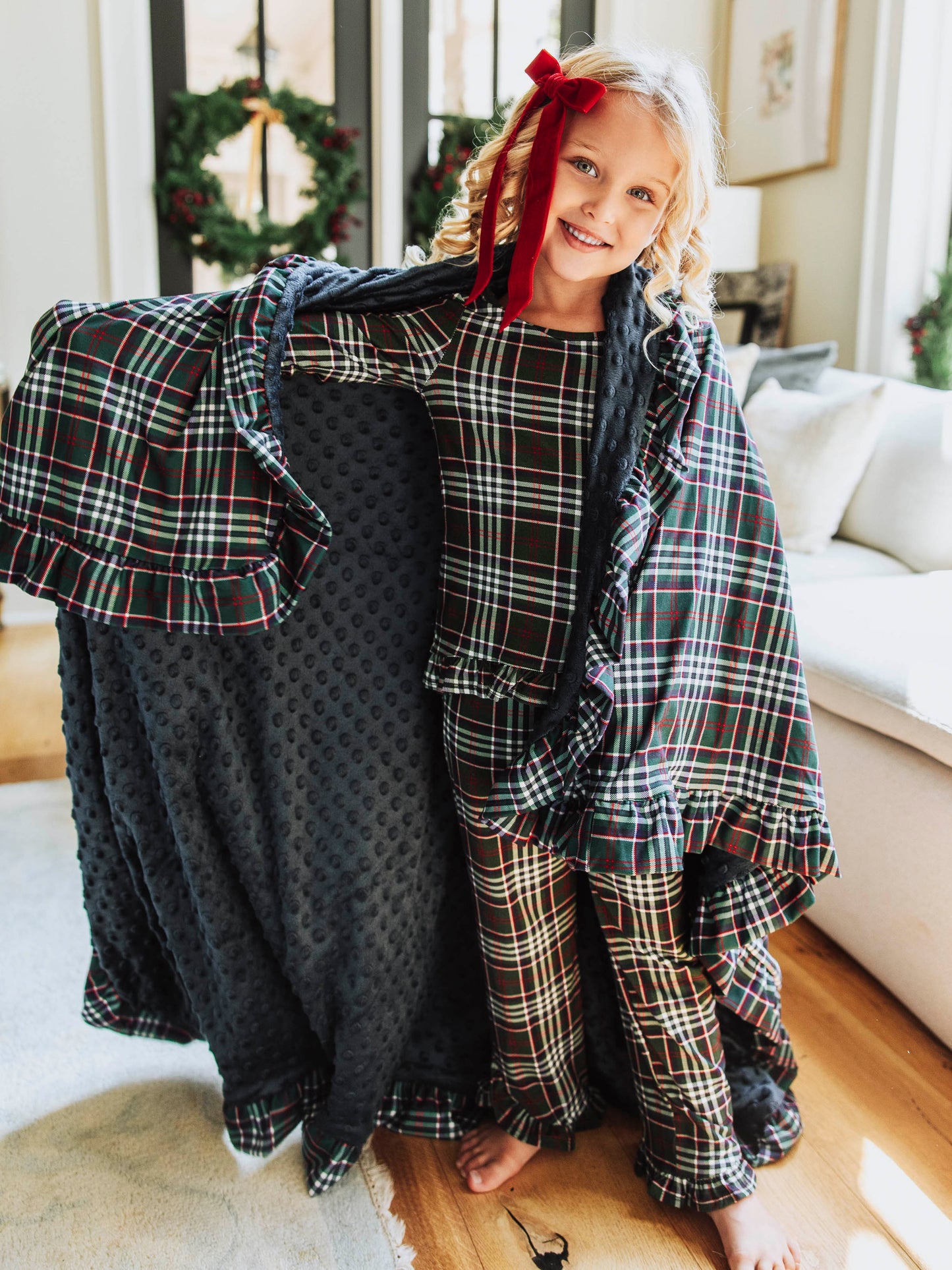 Ruffled Pant Set - Christmas Traditions