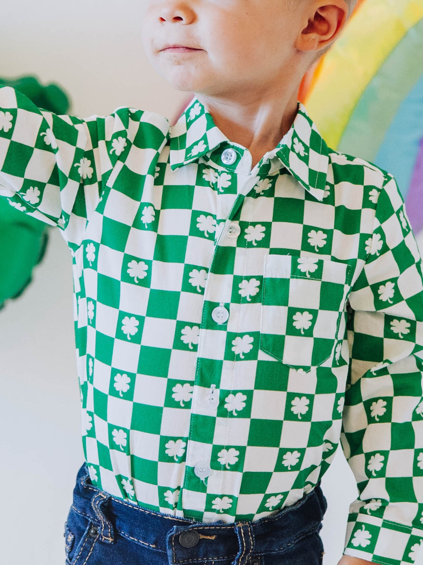 Button Up Shirt - Shamrock Check