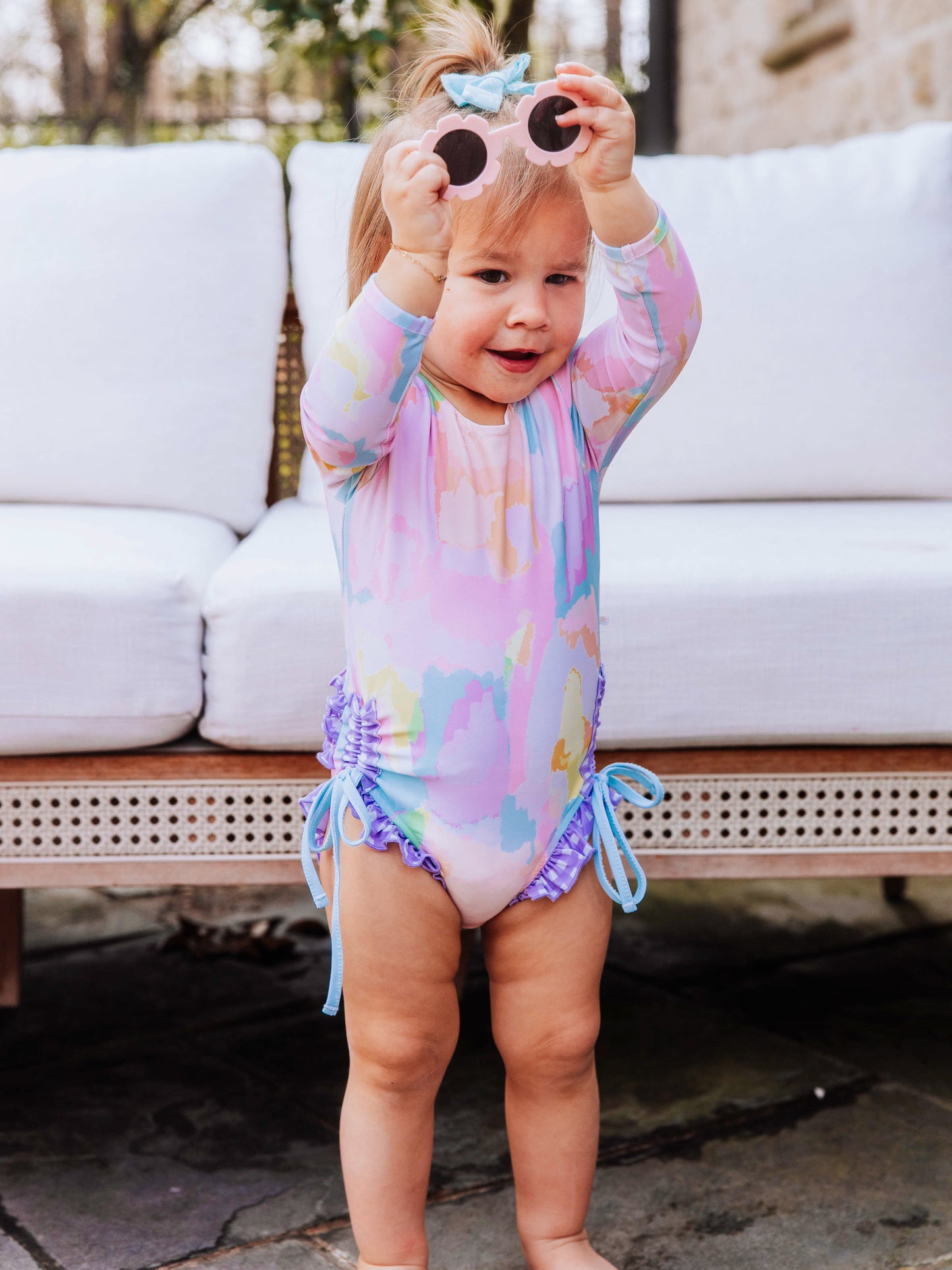 Solid Rash Guard - Cotton Candy Splash