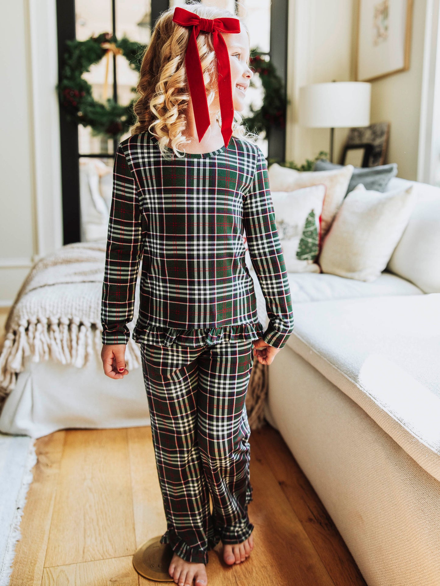 Ruffled Pant Set - Christmas Traditions