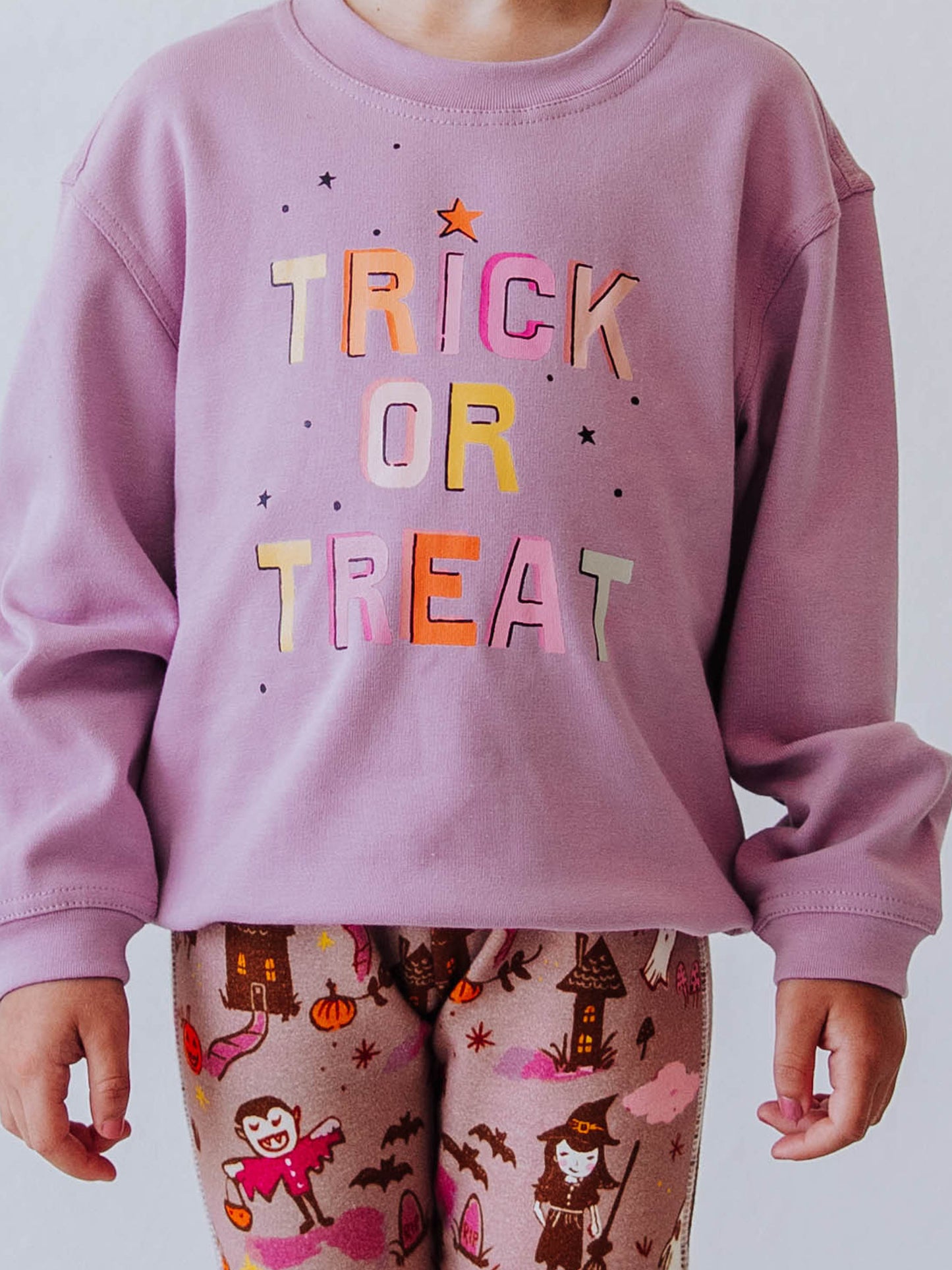 Warm Knit Sweatshirt - Trick or Treat Plum