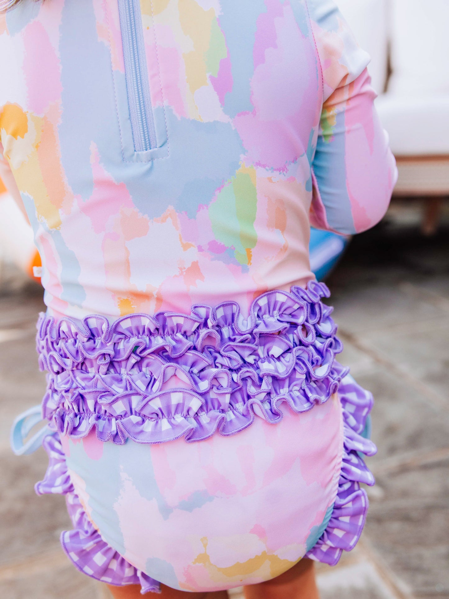 Solid Rash Guard - Cotton Candy Splash