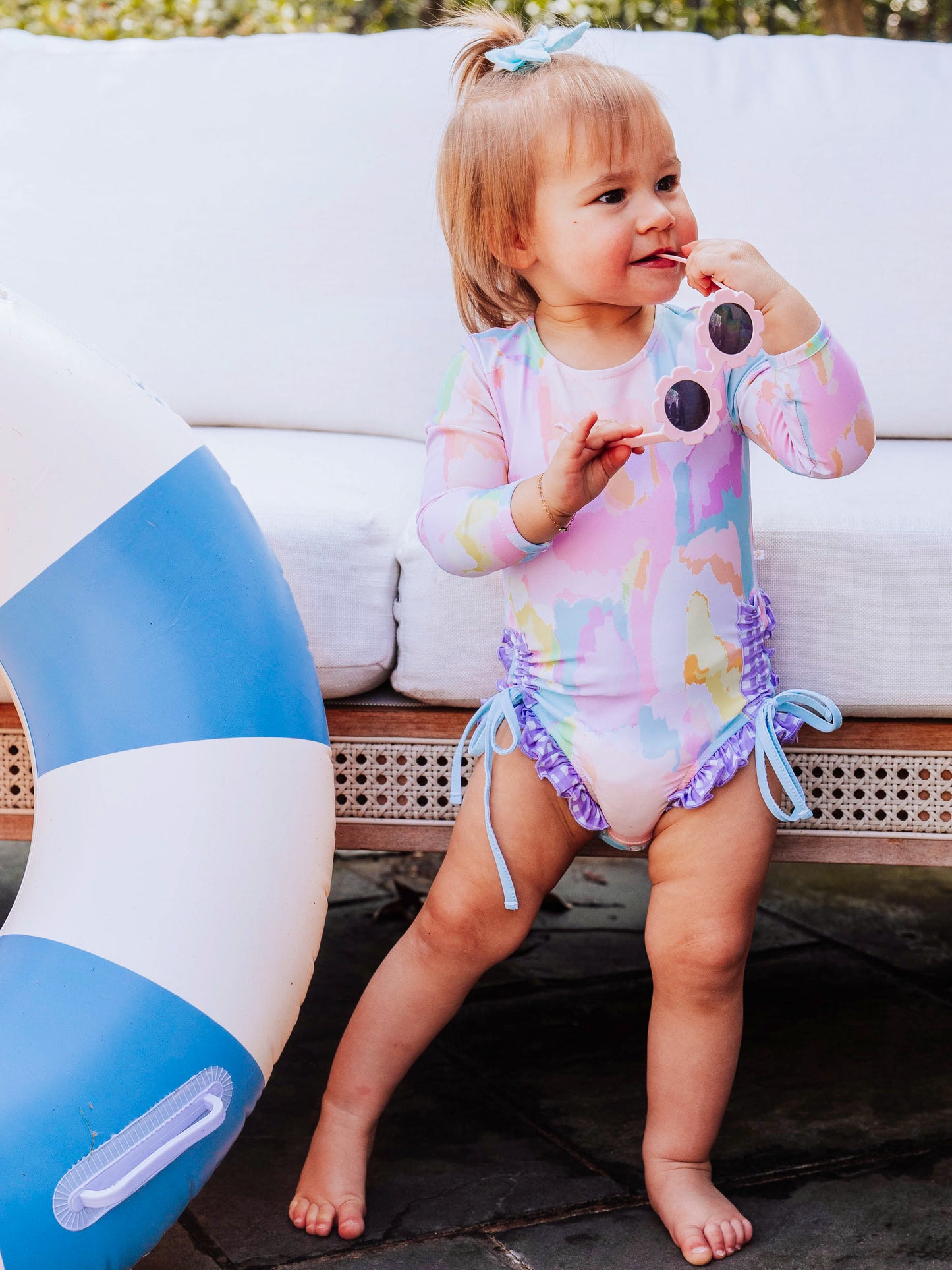 Solid Rash Guard - Cotton Candy Splash