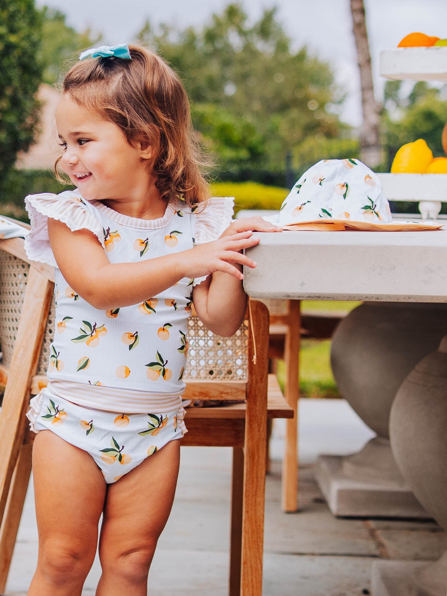 Baby Sunhat - Oranges Stripe