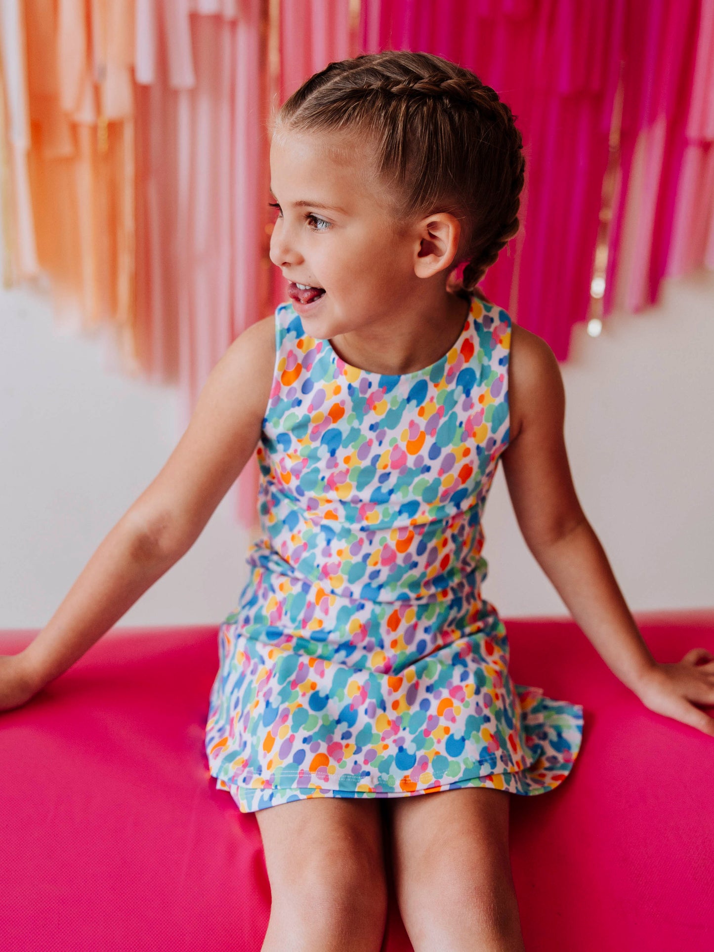 Active Skort Set - Rainbow Dots