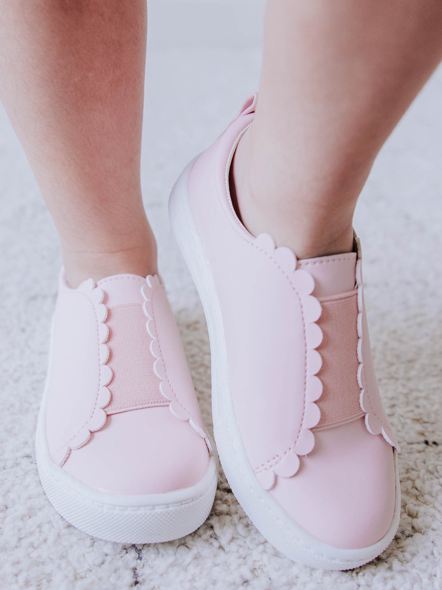Scallop Slip Ons - Pink