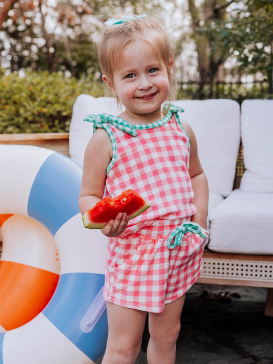 Terry Set - Pink Gingham