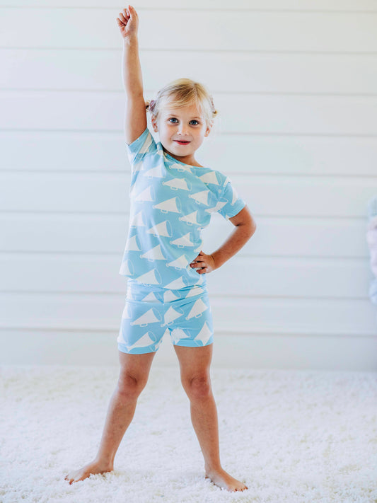 Cloud Fitted Short Set Pajamas - Cheer Squad