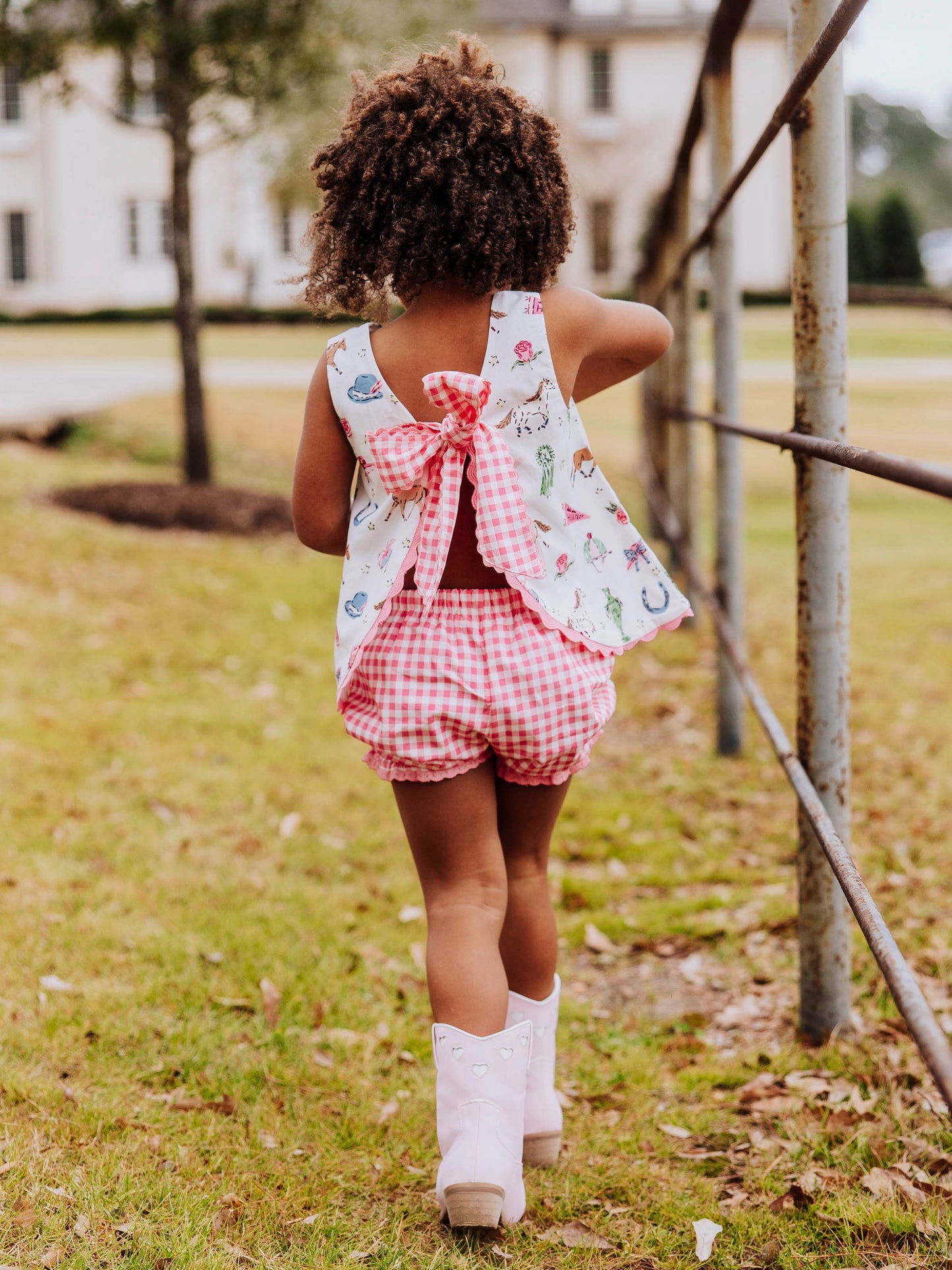 Vintage Bow Playsuit - Off to the Races