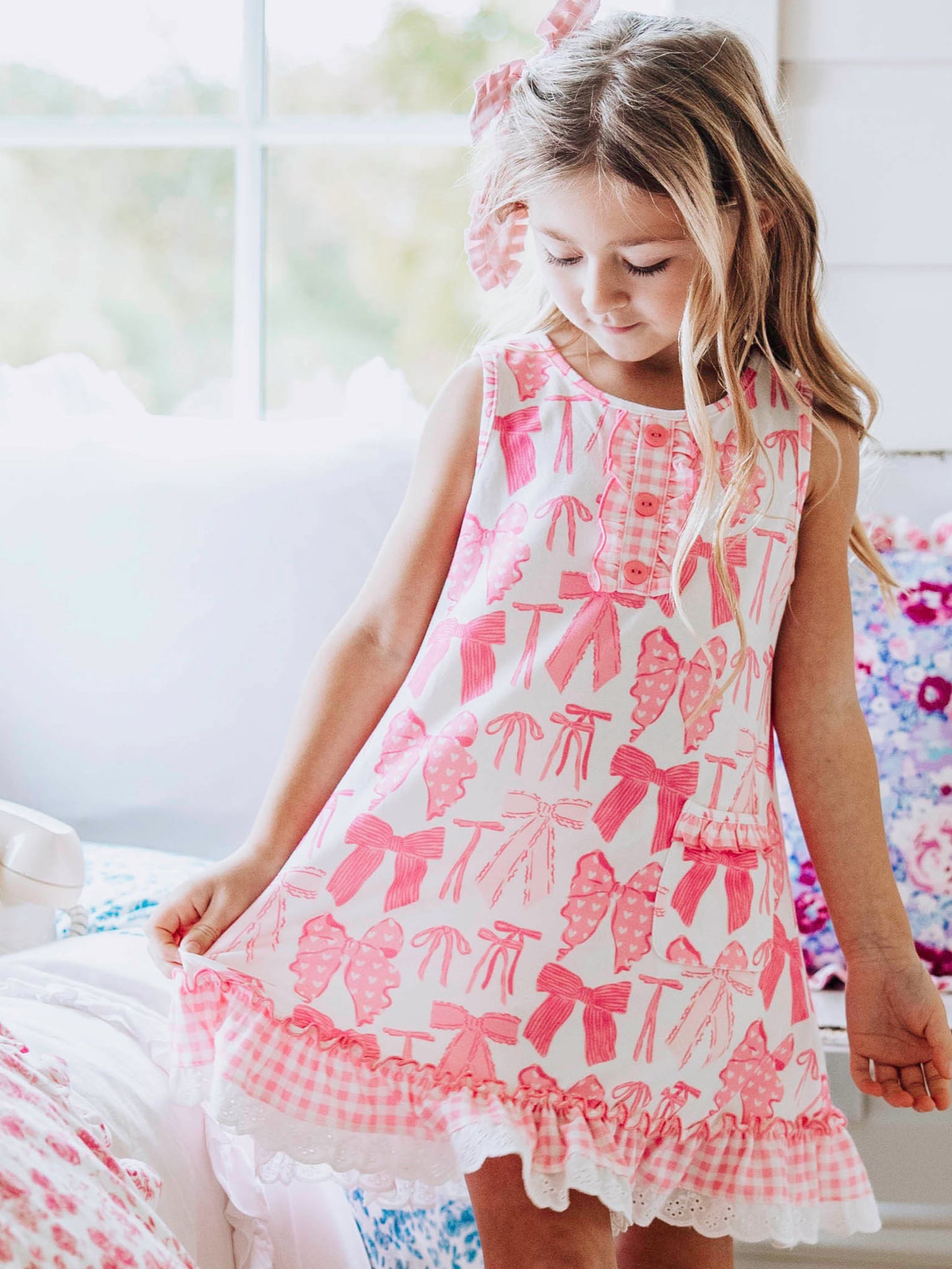 Everyday Play Dress - Pretty Pink Bows