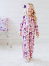 Leggy Romper - Purple Bows