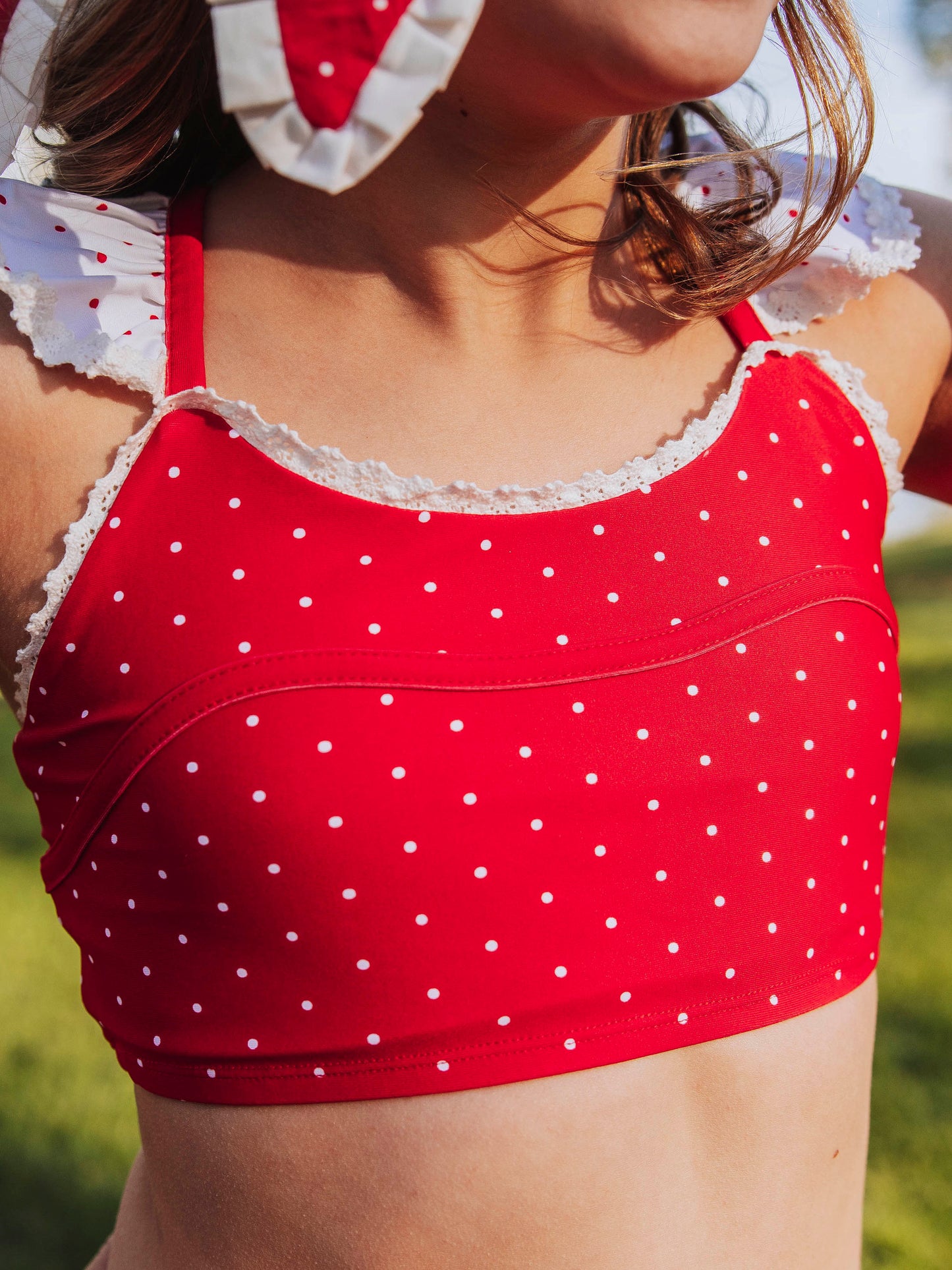 Retro Tankini - Red Dotty