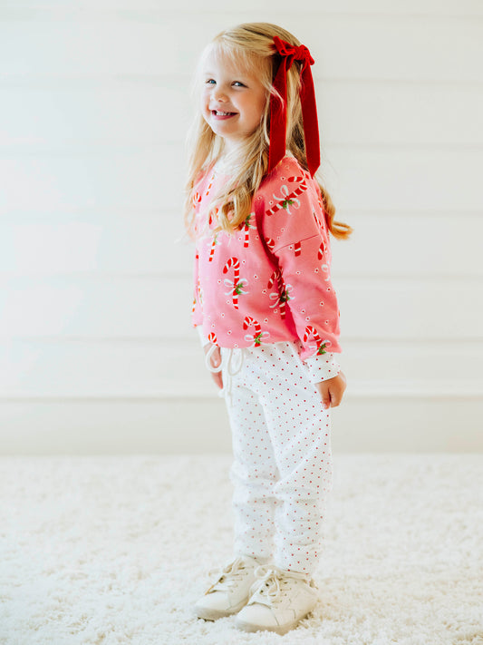 Sweatshirt Set - Candy Cane Bubblegum