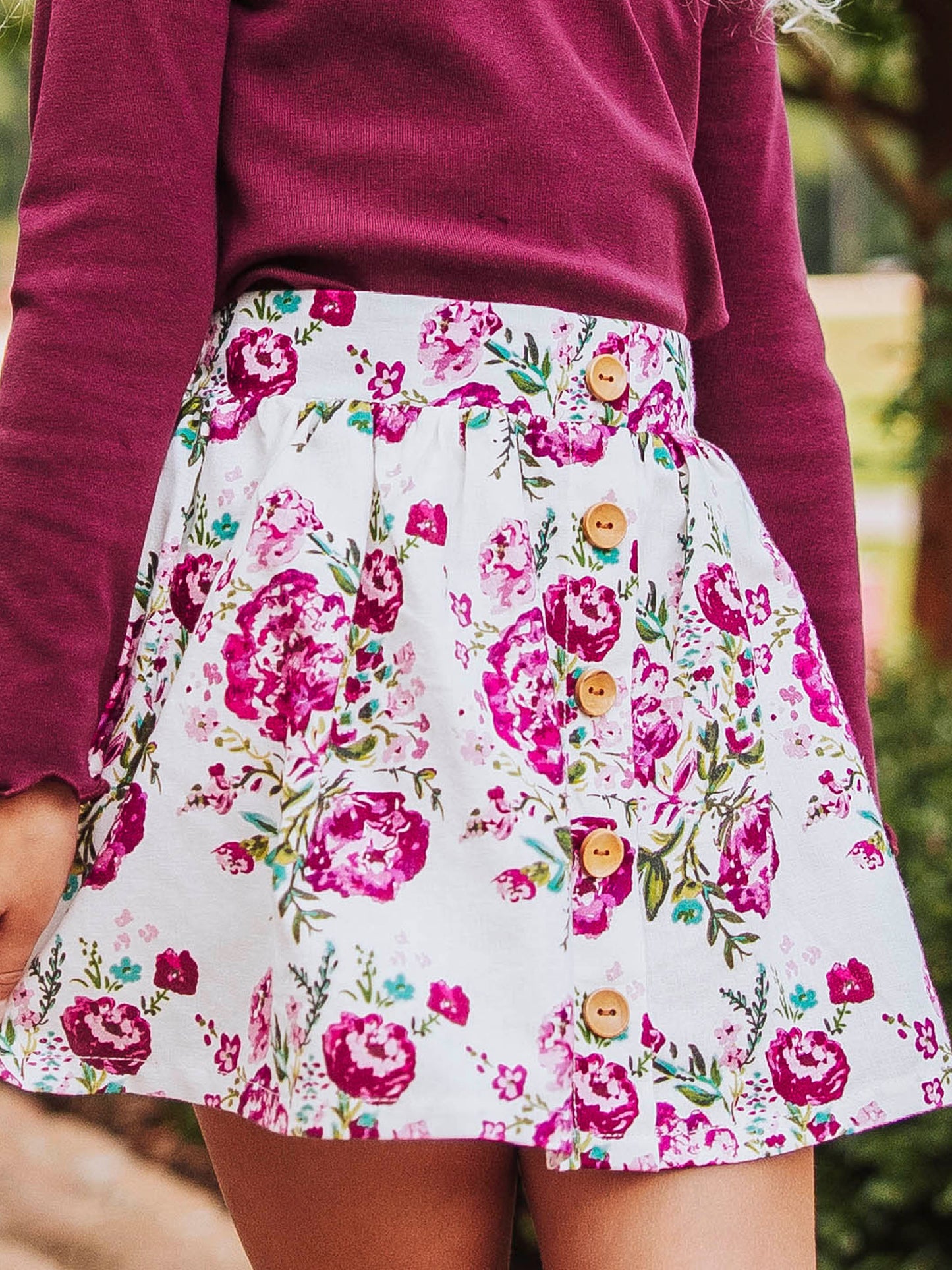 Garden Skort - Autumn Flowers