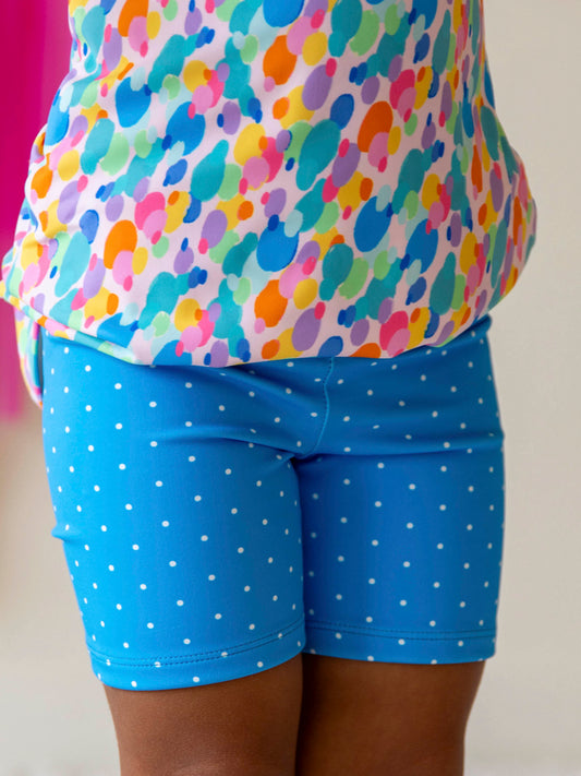 Gym Shorts - Malibu Dot