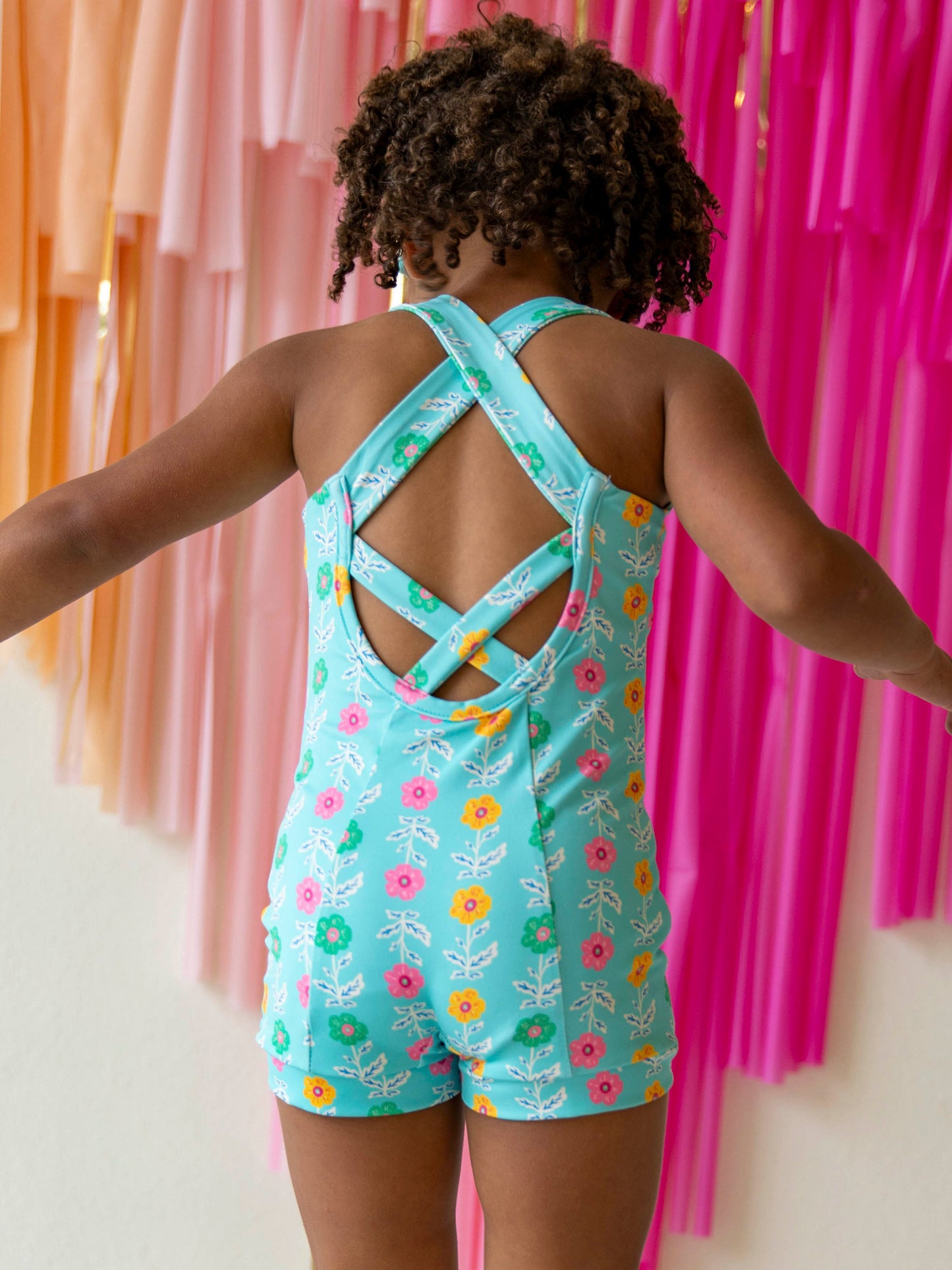 Strappy Leotard - Playful Daisy