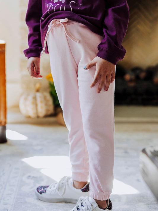 Warm Knit Joggers - Pink