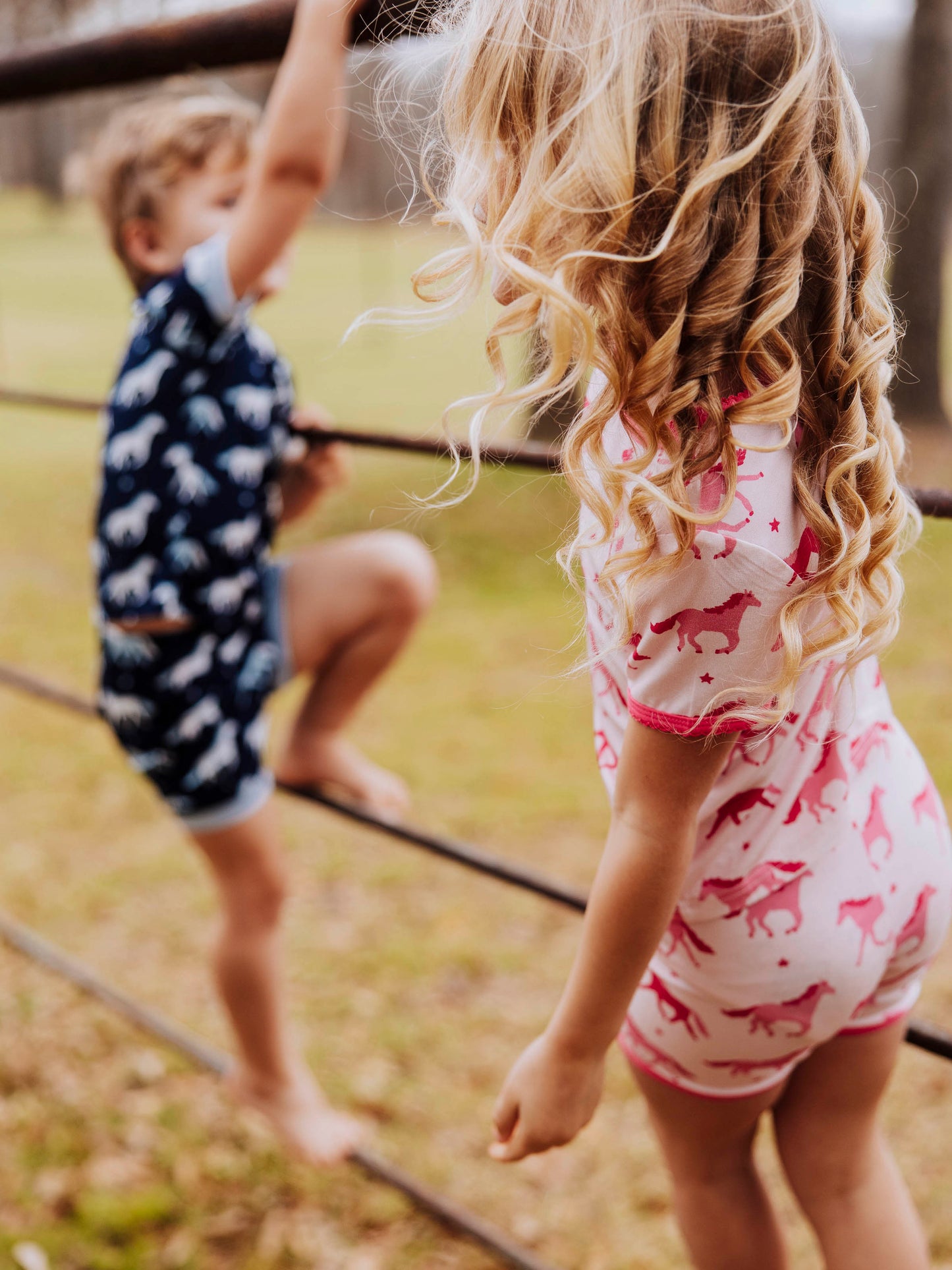 Cloud Fitted Short Set Pajamas - Pink Filly