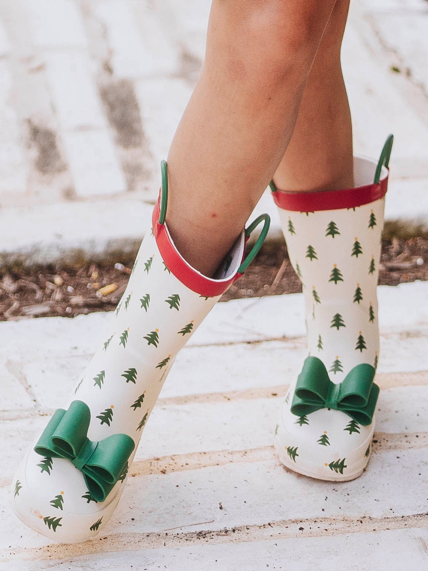 Cheery Rain Boots - Fir Trees
