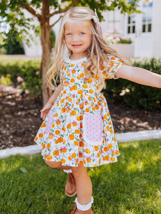 Ruffled Pocket Tunic Set - Little Pumpkin Princess