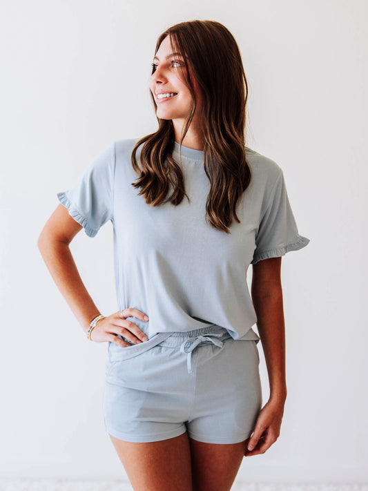 Women's Shortie Set - Blue Fog