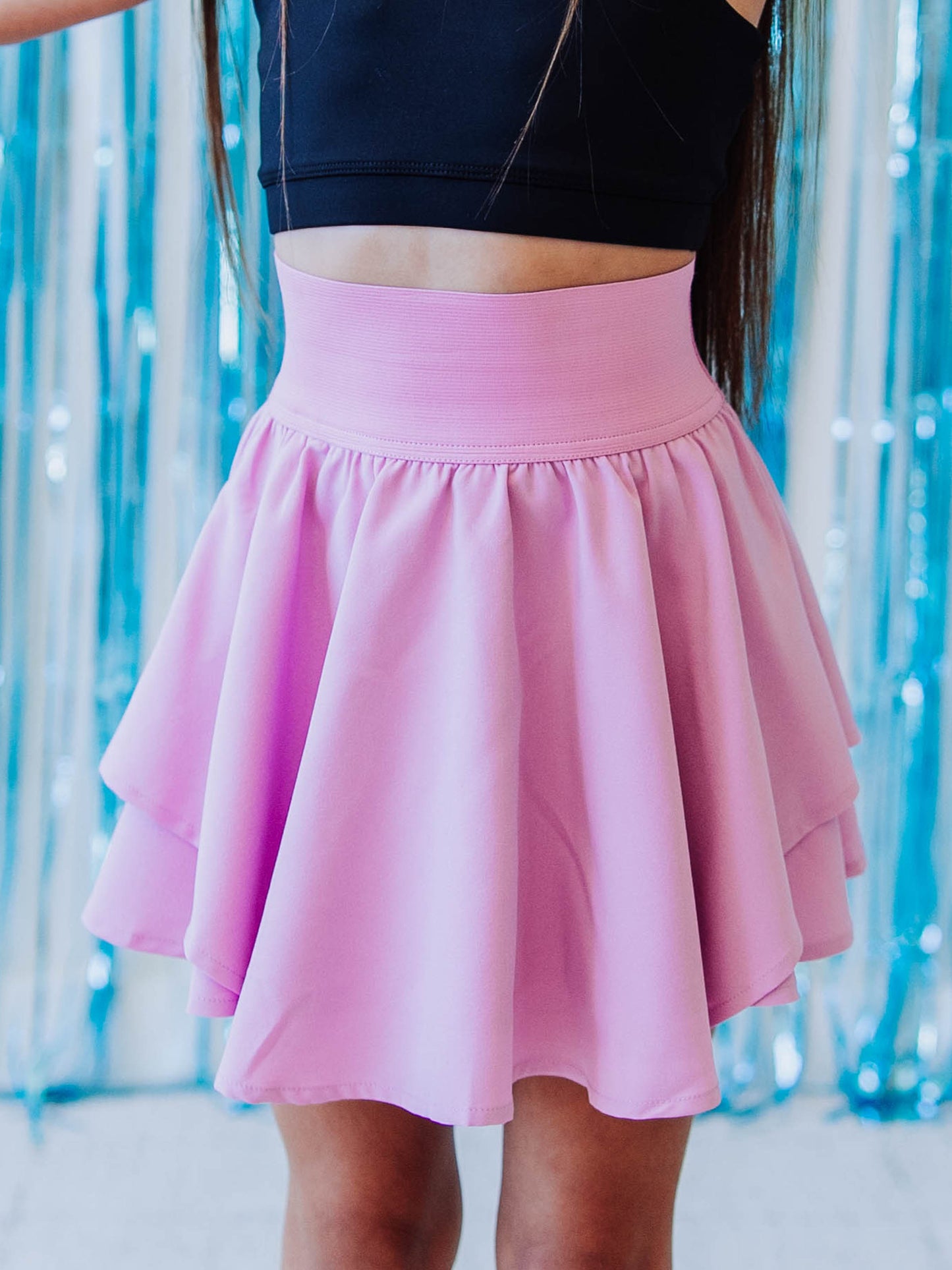 Layered Tennis Skort - Orchid Pink