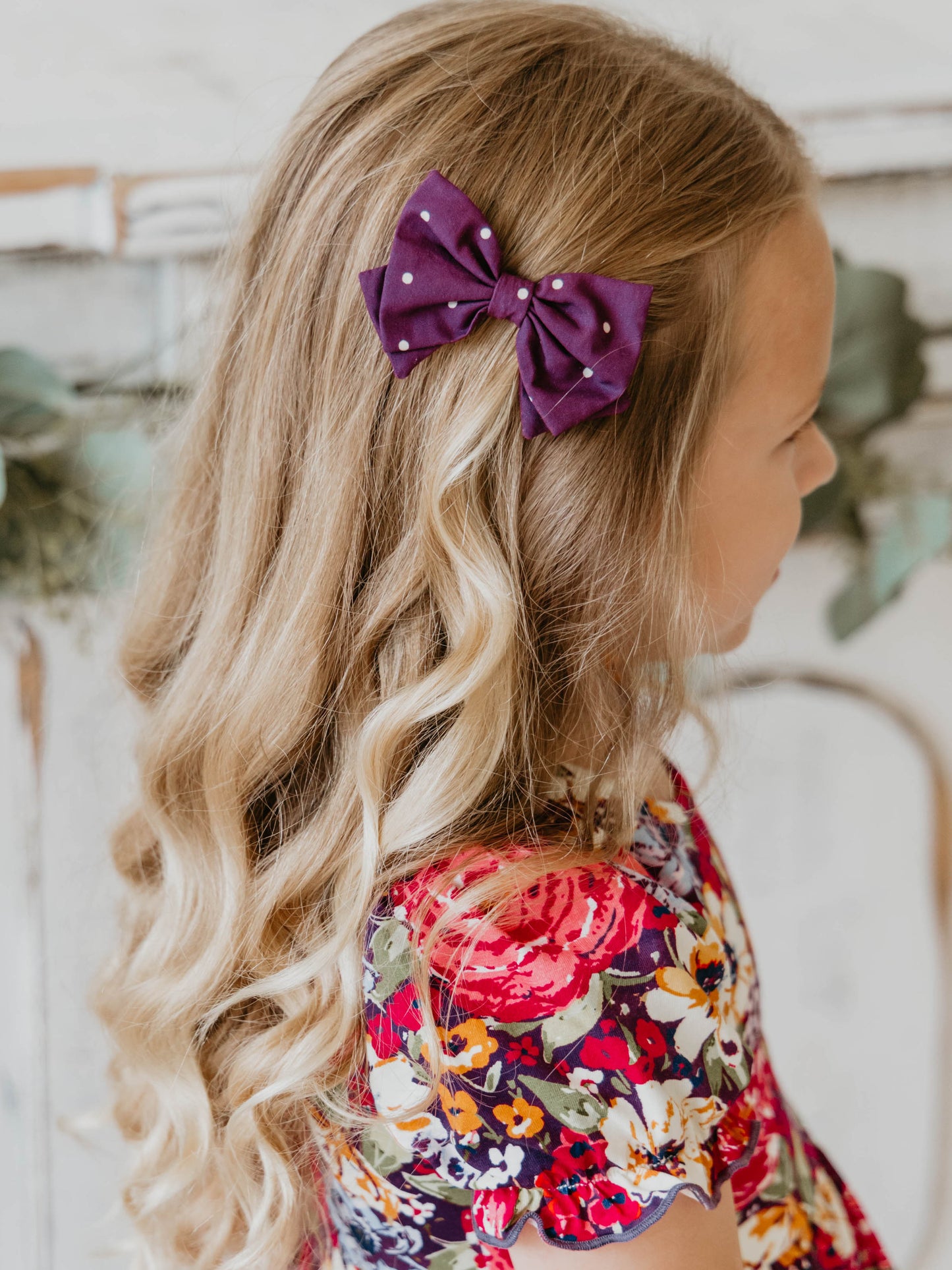 Bow Set Duo - Purple Dot