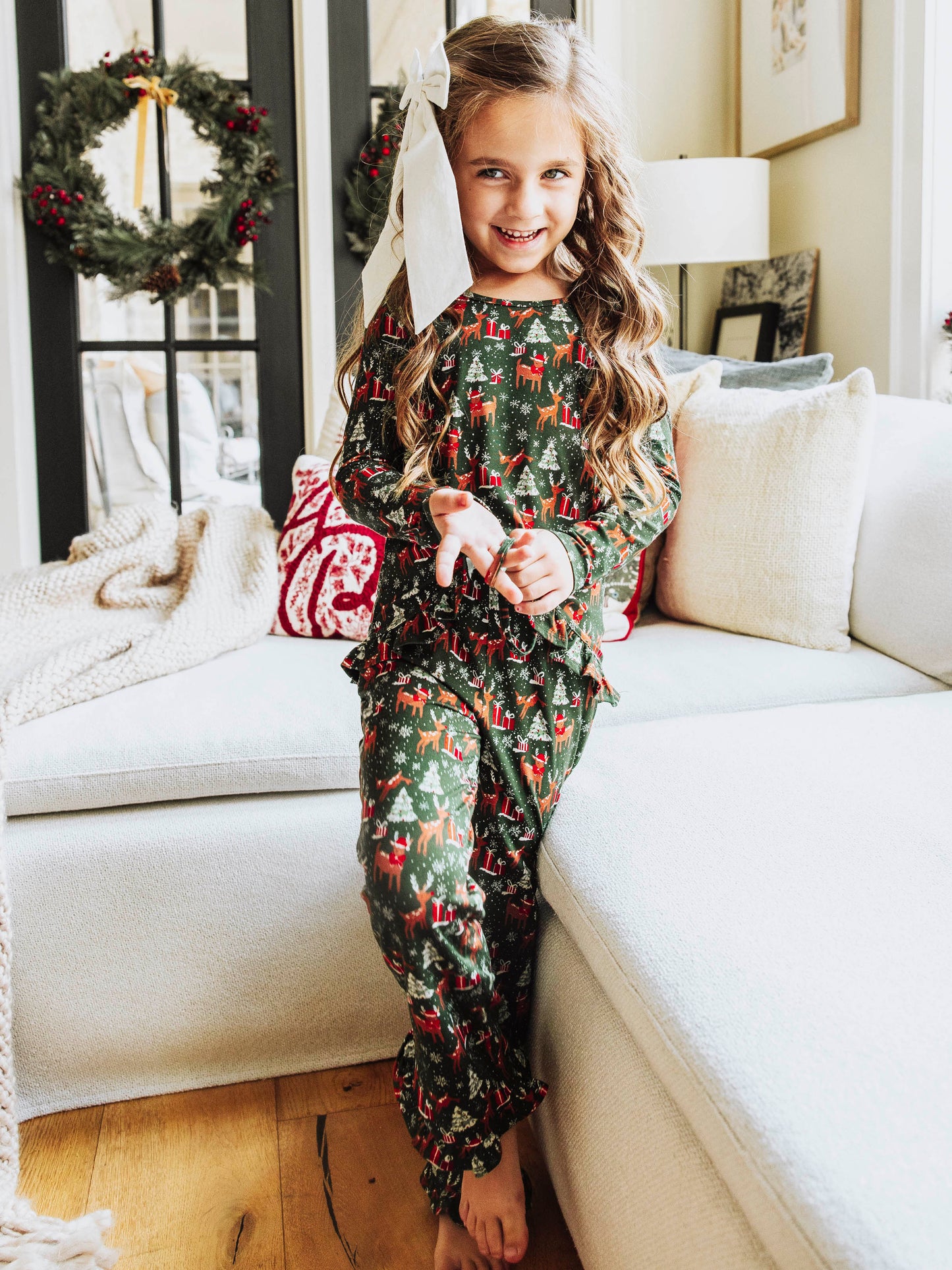 Ruffled Pant Set - Mystic Forest