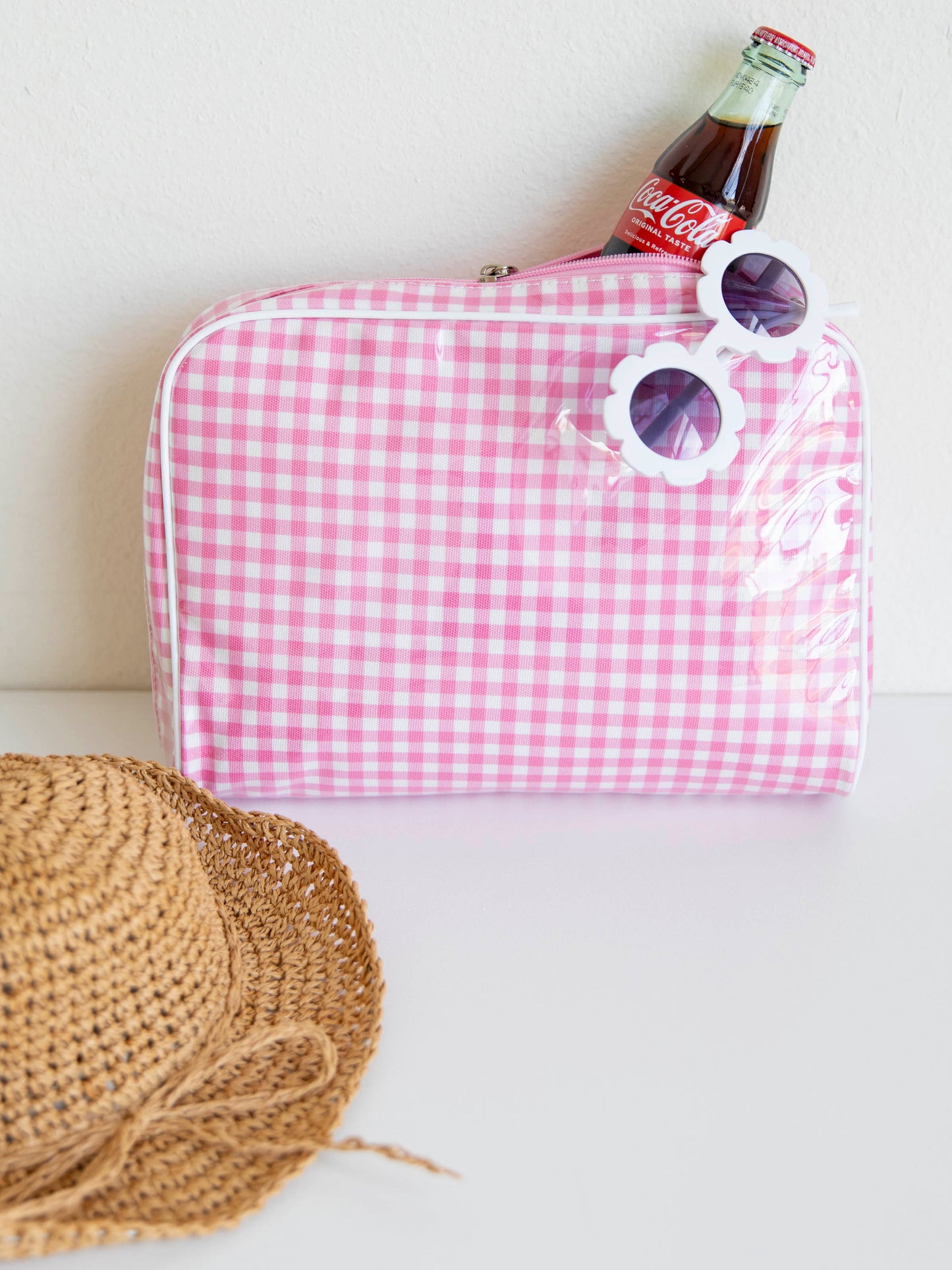 Cosmetic Bag - Pink Gingham
