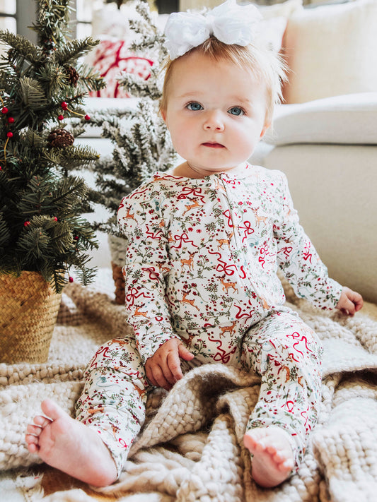 Cloud Layette - Holly Jolly Reindeer