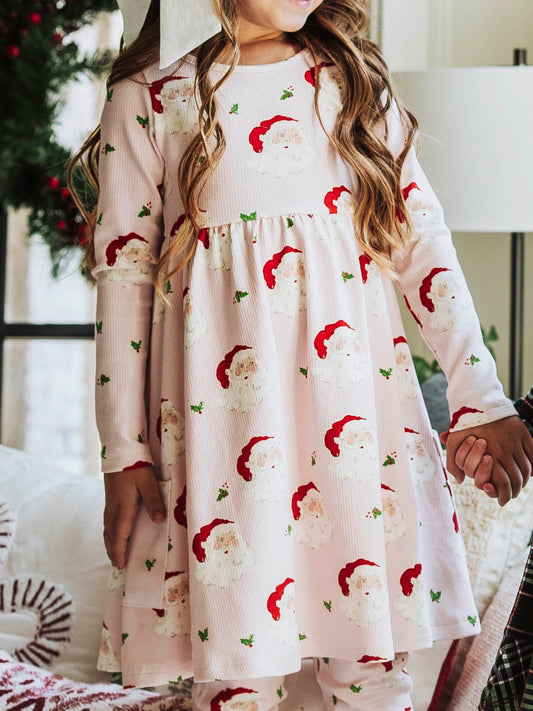 Fitted Ribbed Dress - Dear Santa (Slightly Flawed)
