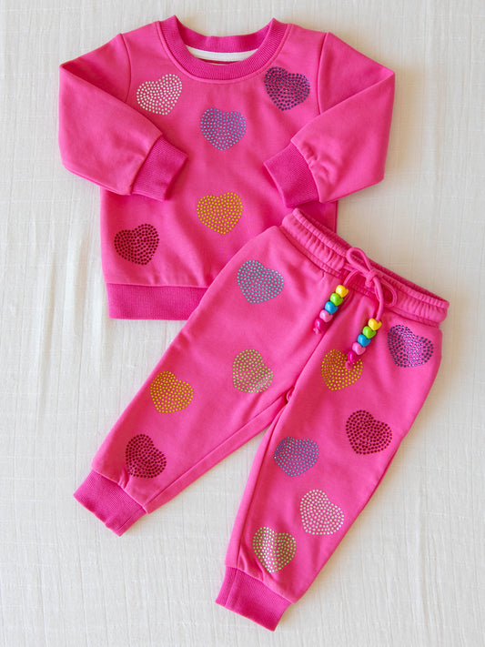 Sweatshirt Set - Hearts