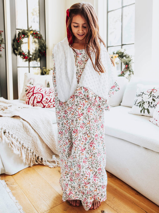 Dreamer Minky Blanket - Holly Jolly Reindeer