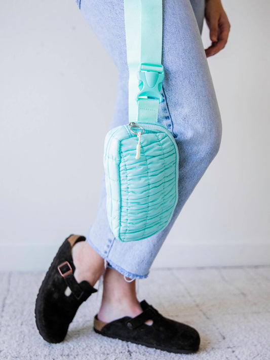 Puffer Belt Bag - Shimmering Sea