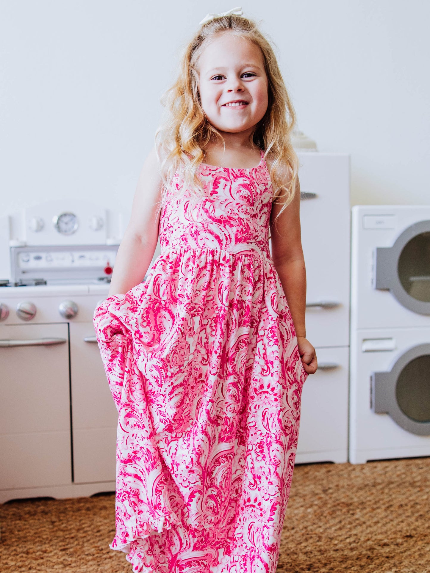 Maxi Play Dress - Pink Paisley