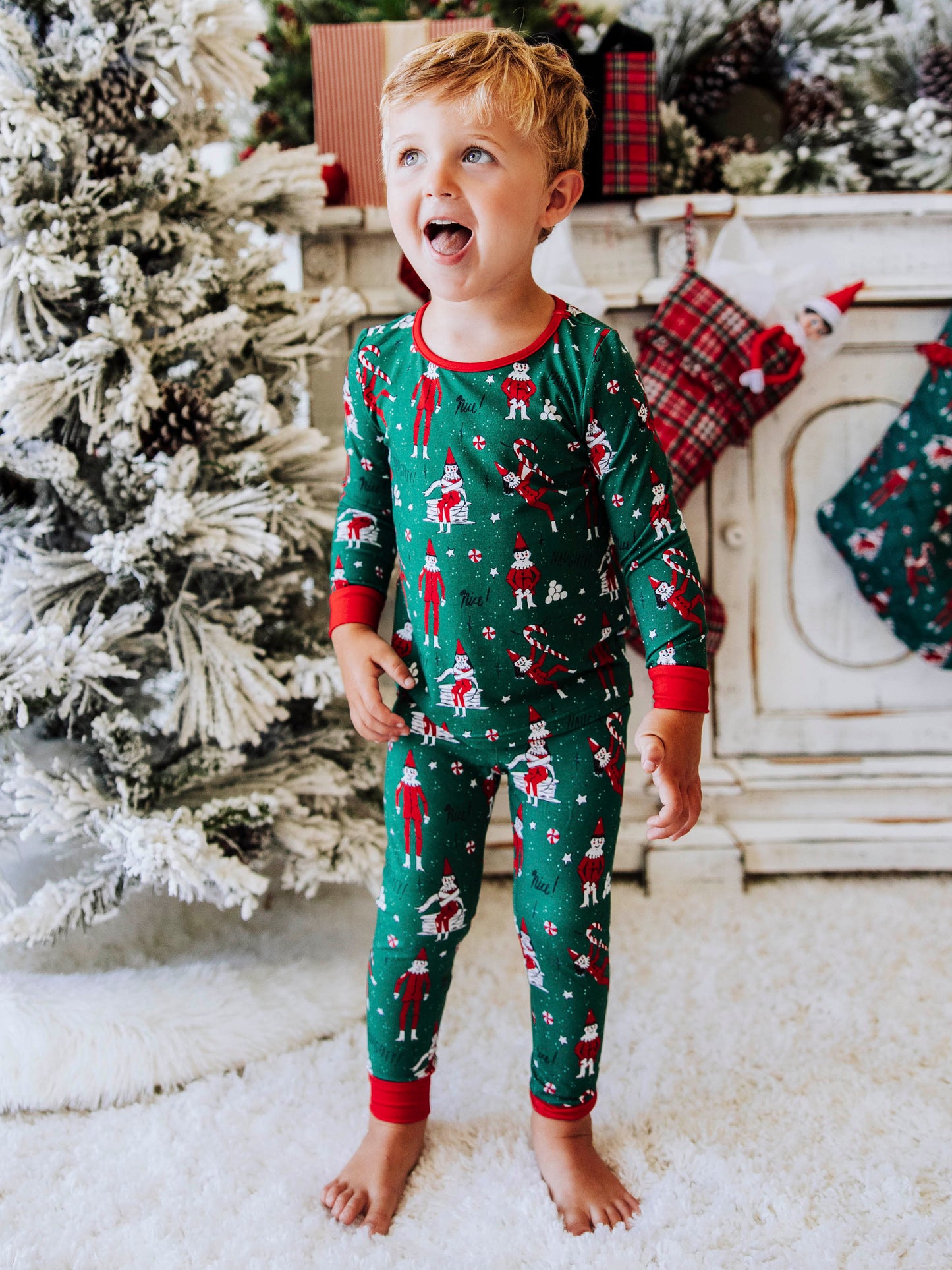 Cloud Fitted Pajamas - Elves