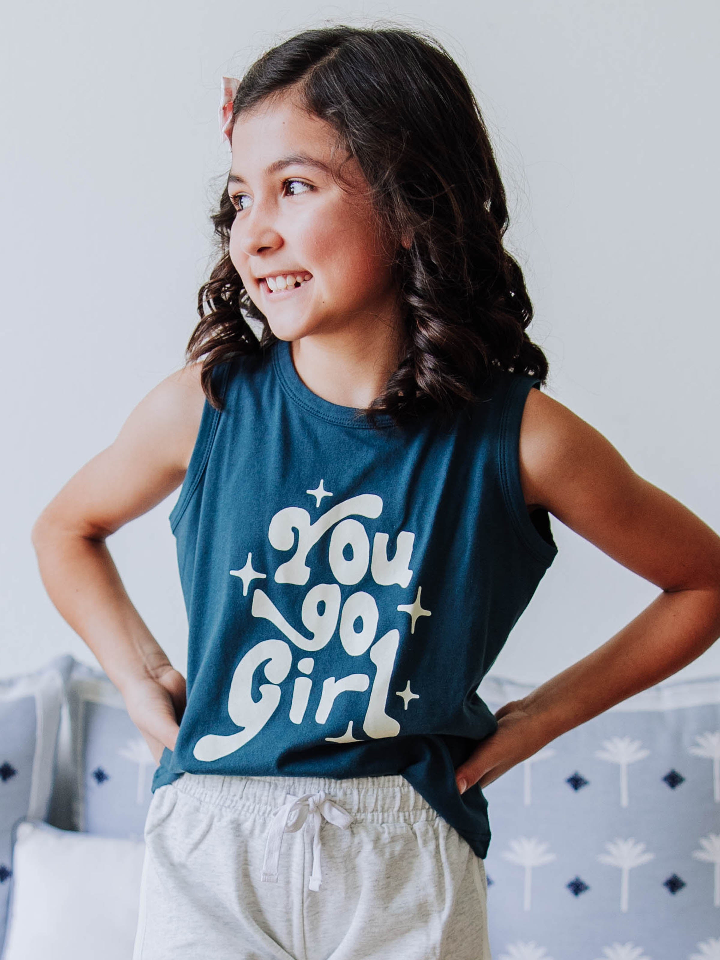 Graphic Tank - Go Girl Dark Green - SweetHoney Clothing