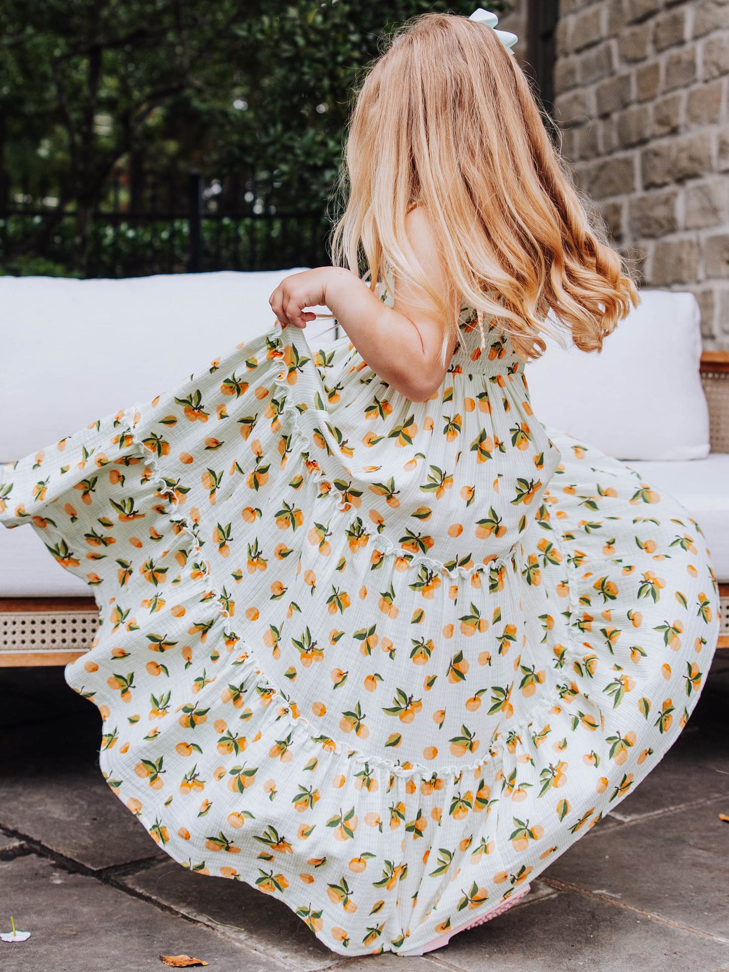 Beach Dress - Oranges Stripe