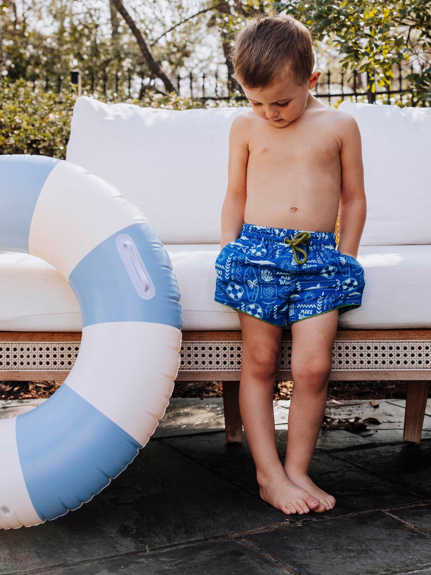 Boy's Swim Trunks - Make Waves
