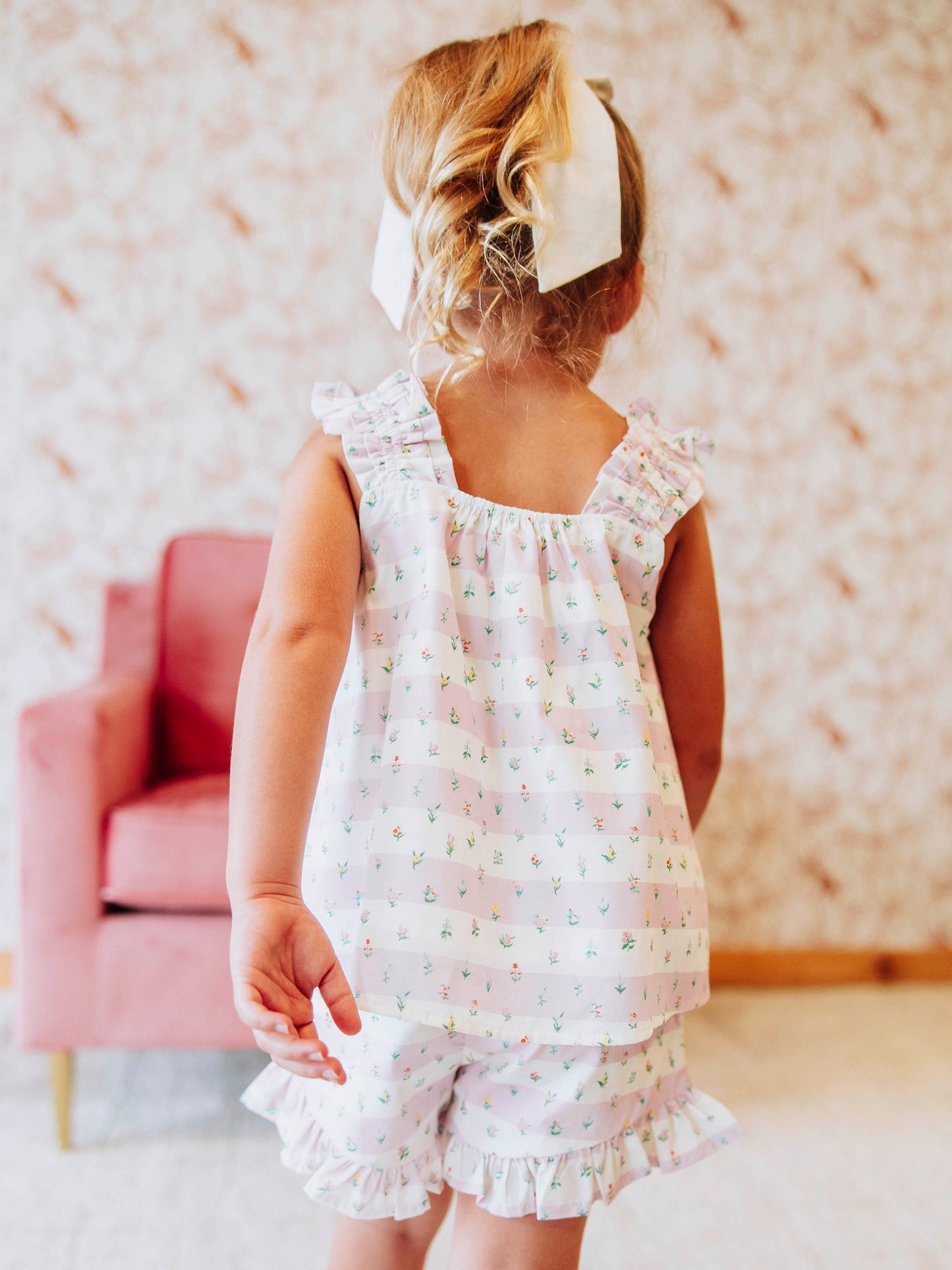 Summer Play Set - Floral Drop Stripe