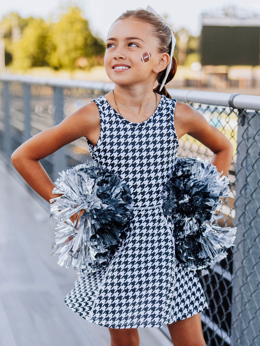 Tennis Dress - Black Houndstooth