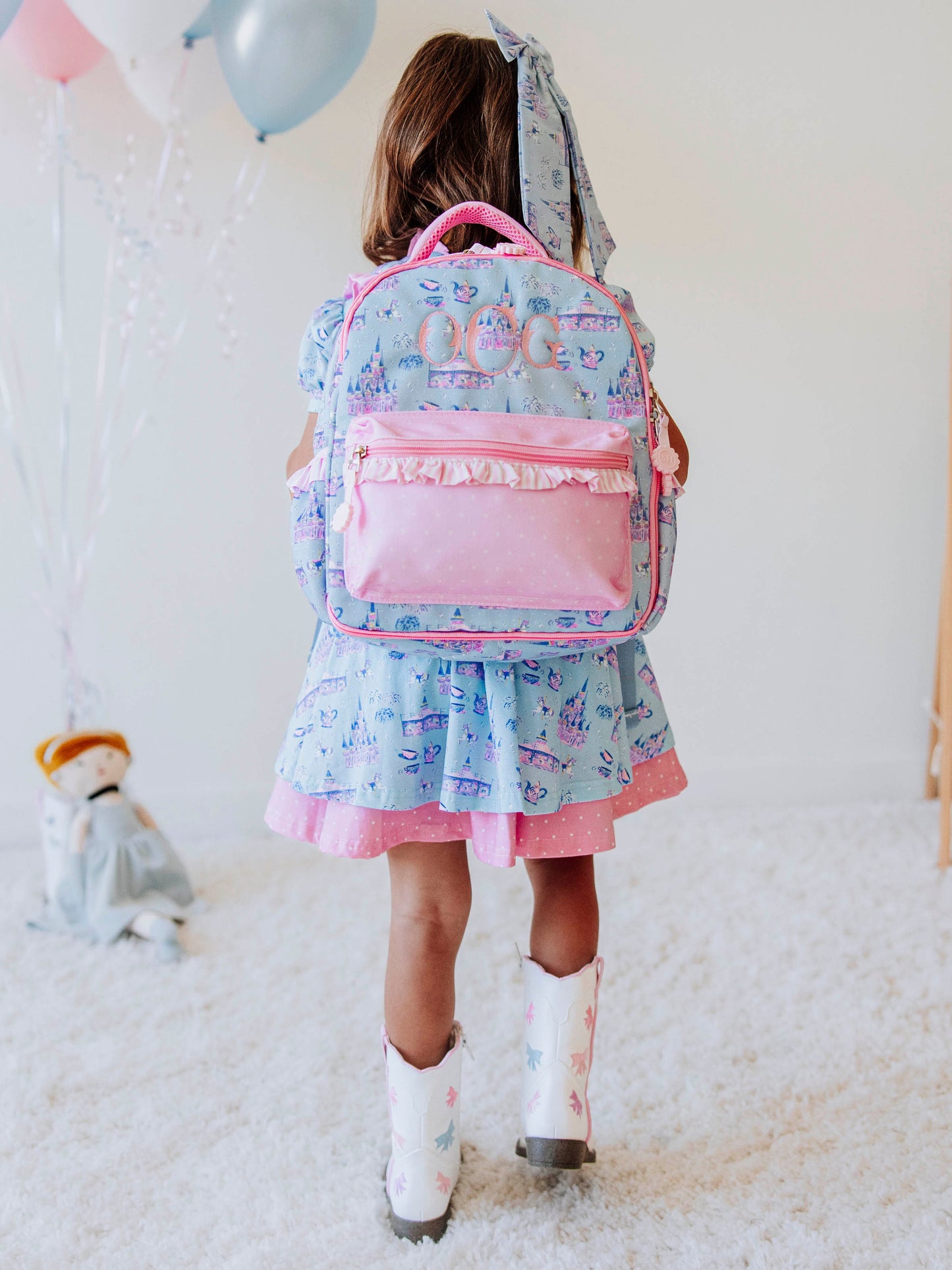 Bring the magic wherever you go with SweetHoney's Most Magical Backpack — a whimsical essential for school days, travel adventures, and every little outing in between! Designed in our signature Most Magical print, this backpack features charming pastel castles, carriages, and fairytale-inspired details that spark imagination and joy. Crafted from durable, easy-to-clean material, it’s built to last through every adventure. 