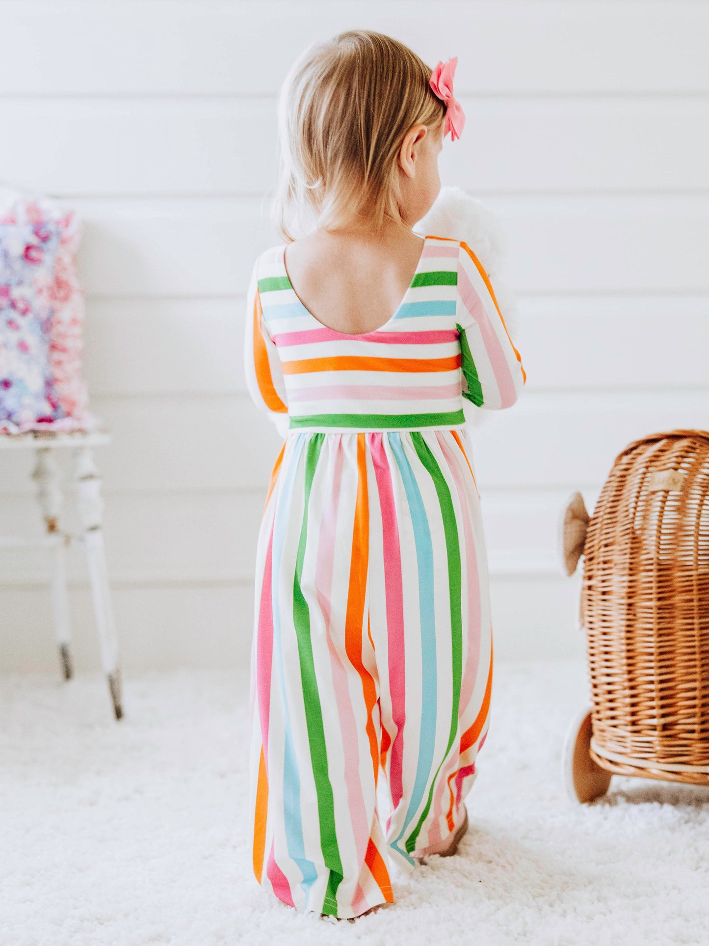 Leggy Romper - Cheery Stripes