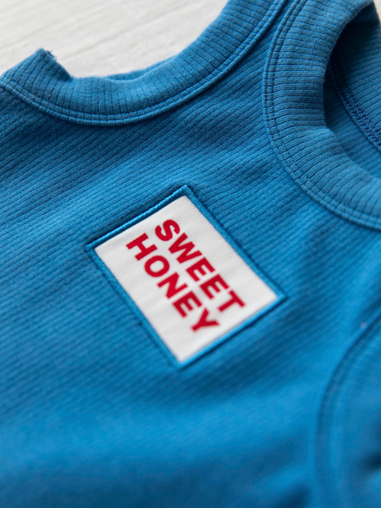 Ribbed Knit Tank Top - SweetHoney on Blue