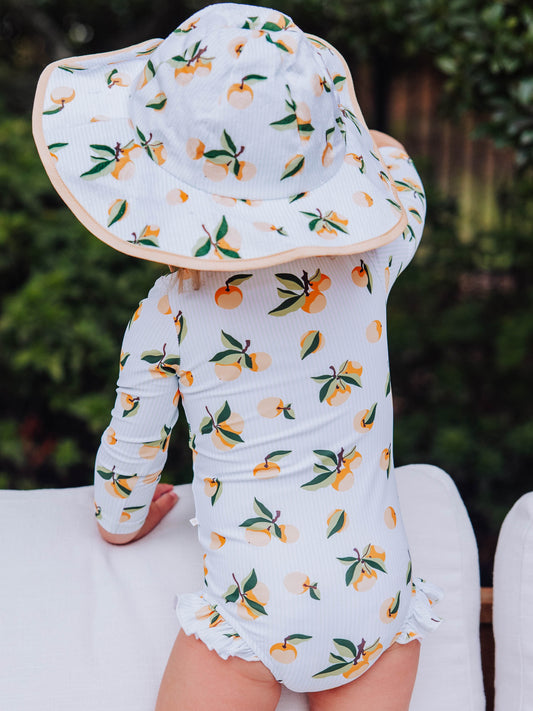 Baby Sunhat - Oranges Stripe