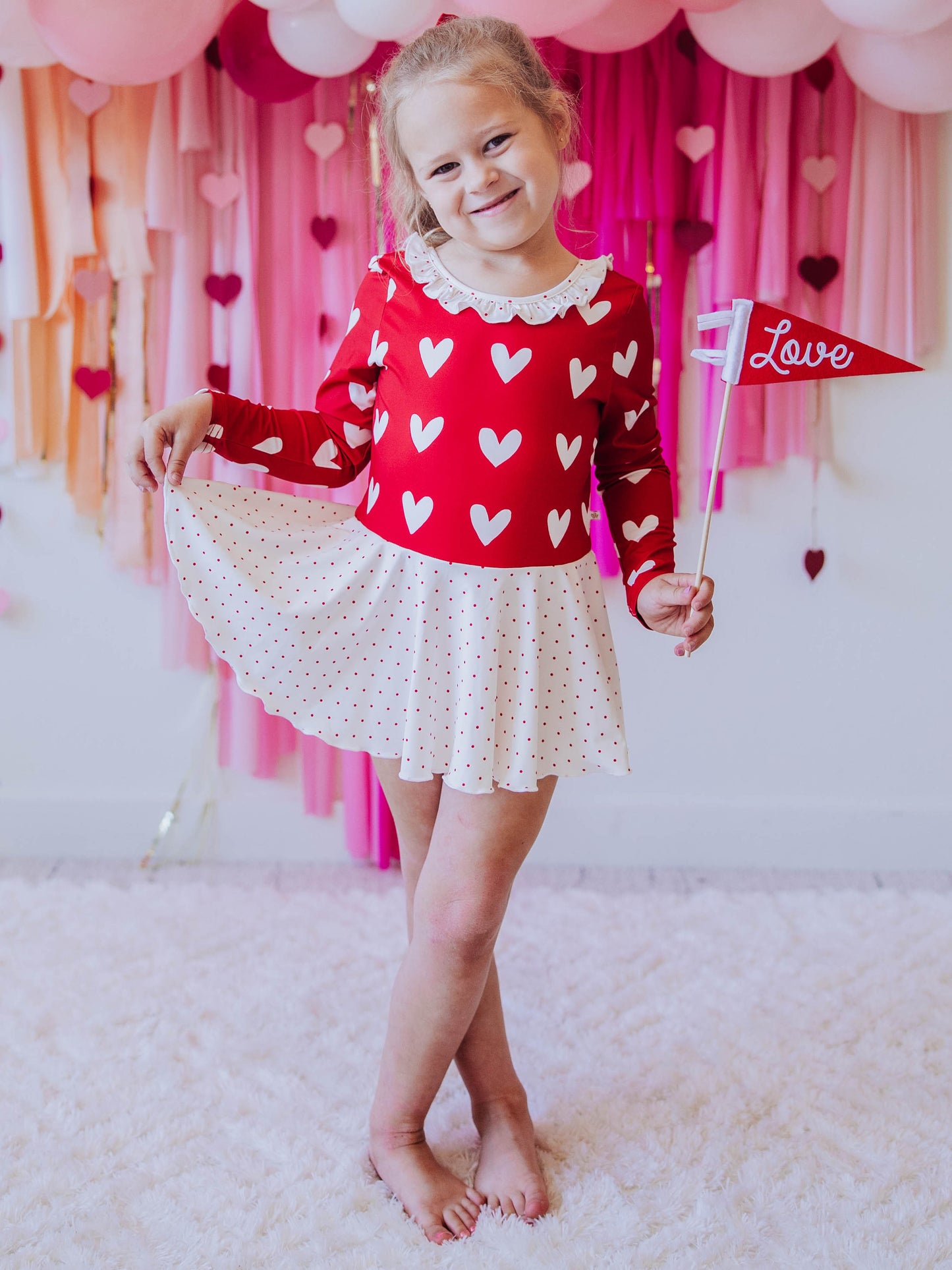 Skirted Leotard - Heartbreaker in Red