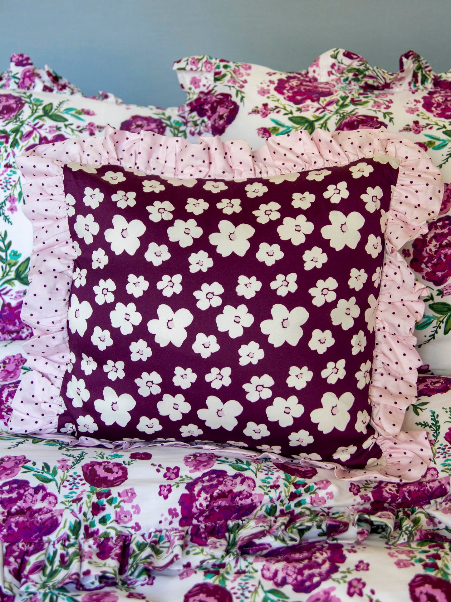 16 x 16 Pillow Cover - Sugar Plum Floral